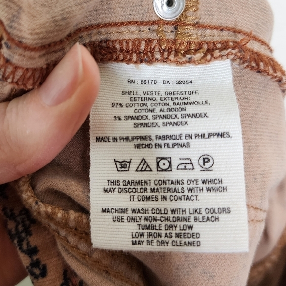 Anthropologie Pilcro Foliage Corduroy High Rise Serif Pants 29P - Picture 8 of 9